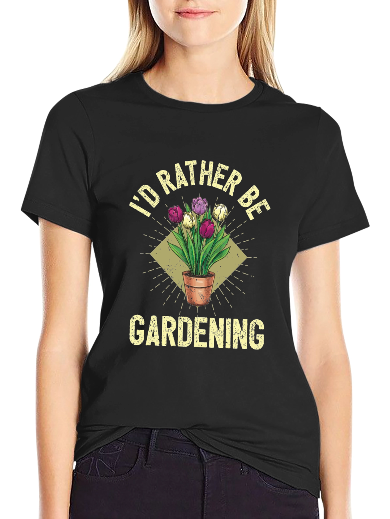 Id Rather Be Gardening Graphic T-Shirt