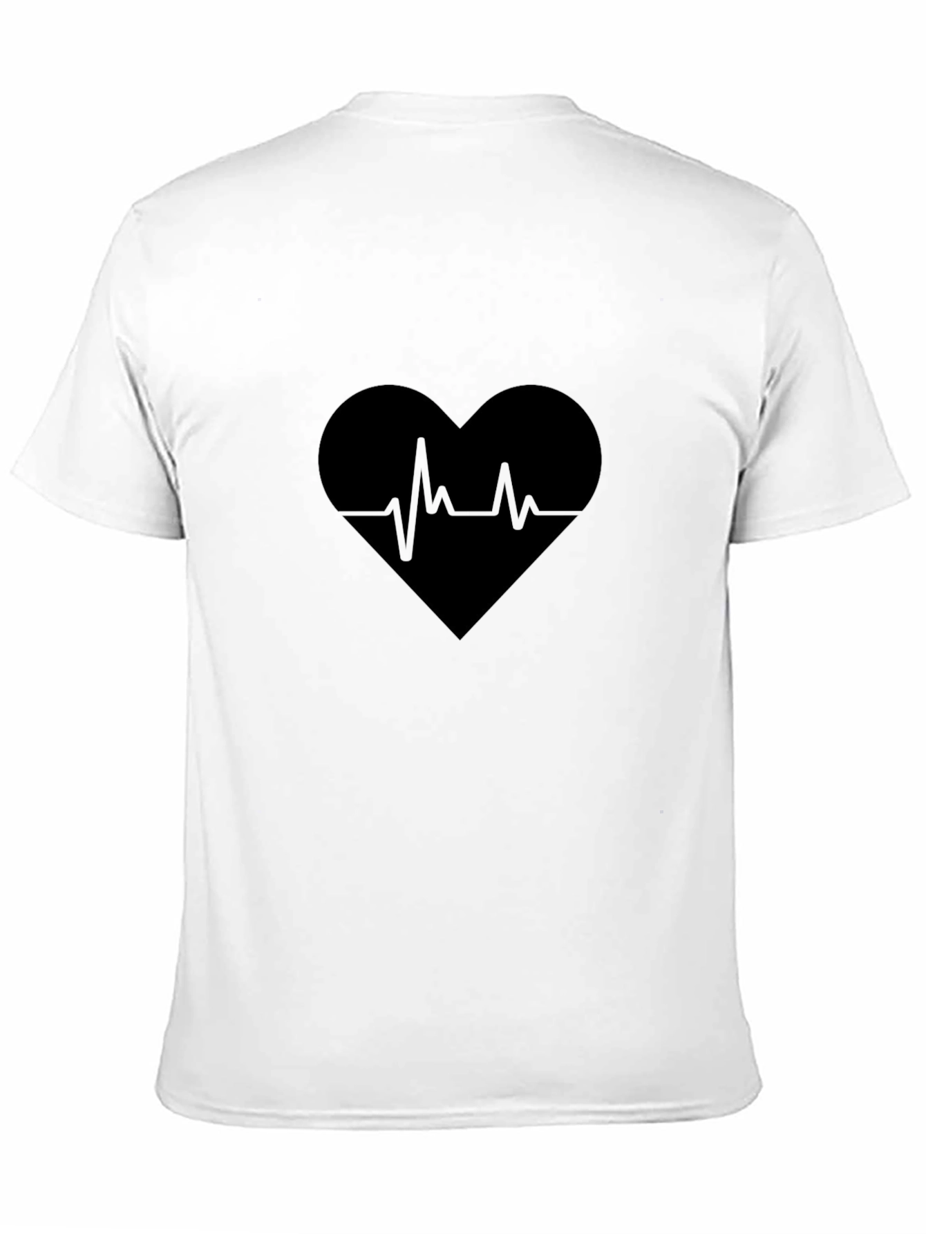 Heartbeat Graphic Tee - Black Cotton Comfort