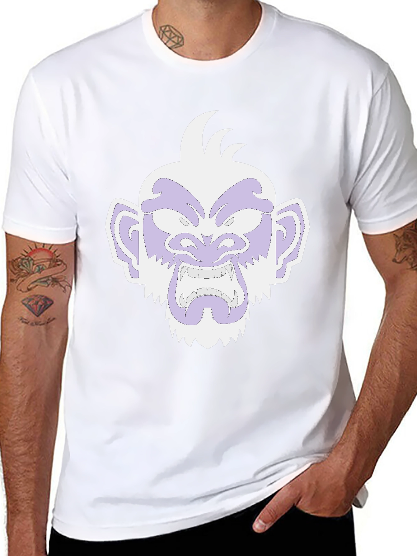 Monkey Graphic Black T-Shirt