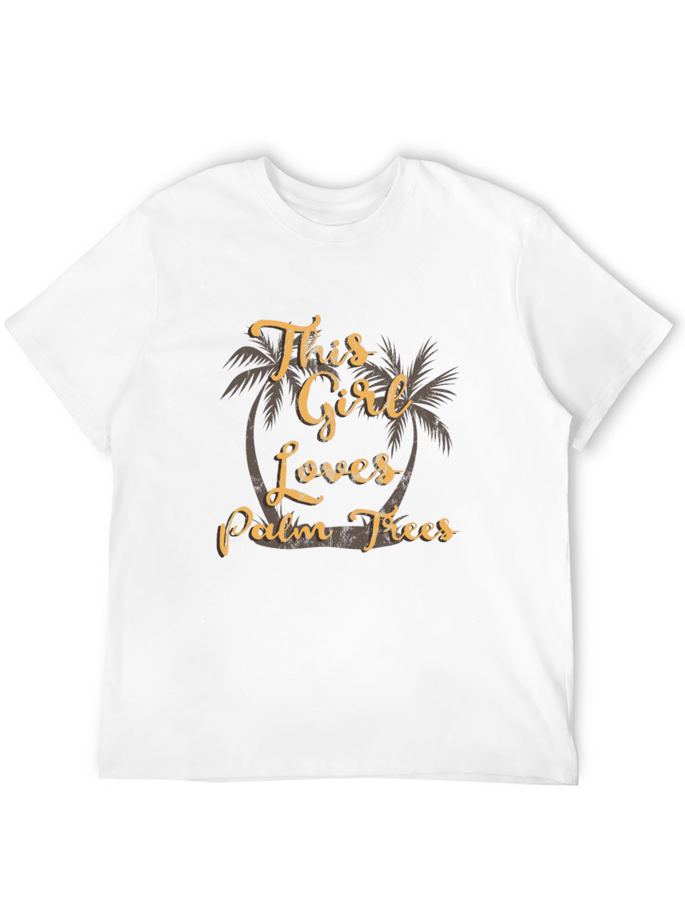 This Girl Loves Palm Trees Black T-Shirt