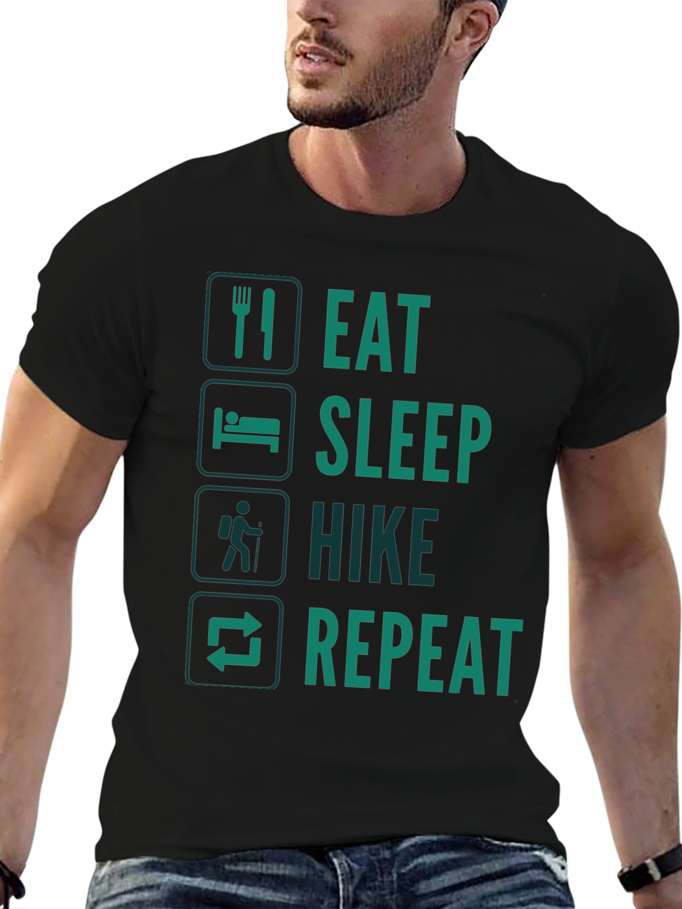 Eat Sleep Hike Repeat Graphic Tee