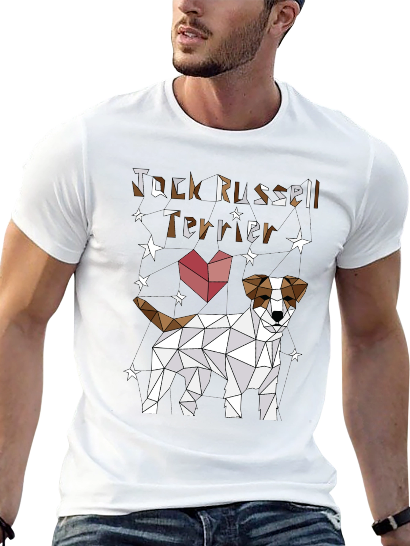 Geometric Jack Russell Terrier T-Shirt