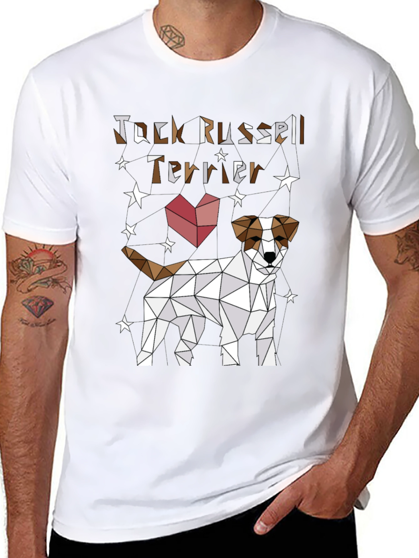 Geometric Jack Russell Terrier T-Shirt