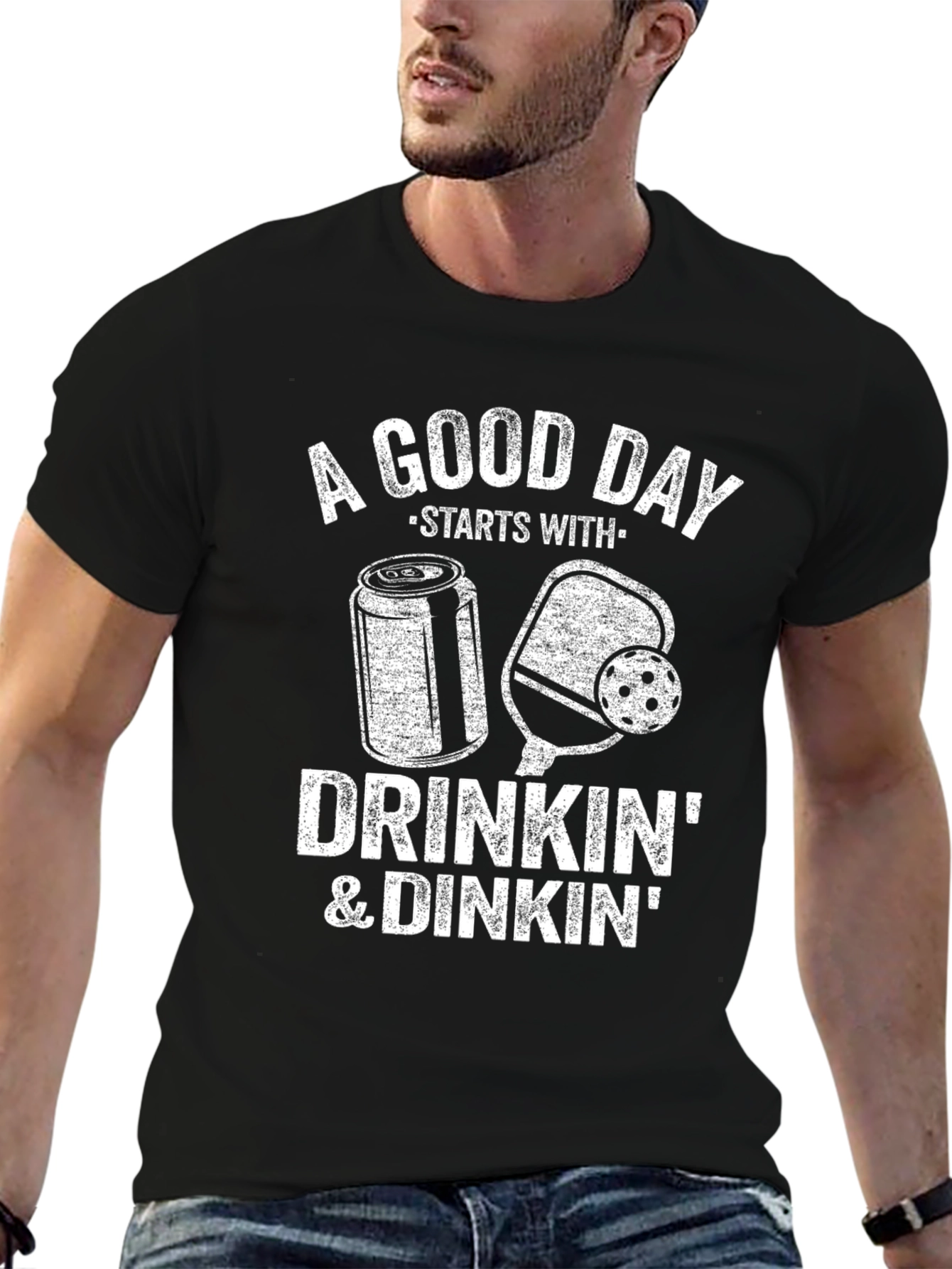 Drinkin & Dinkn T-Shirt - Pickleball Fun