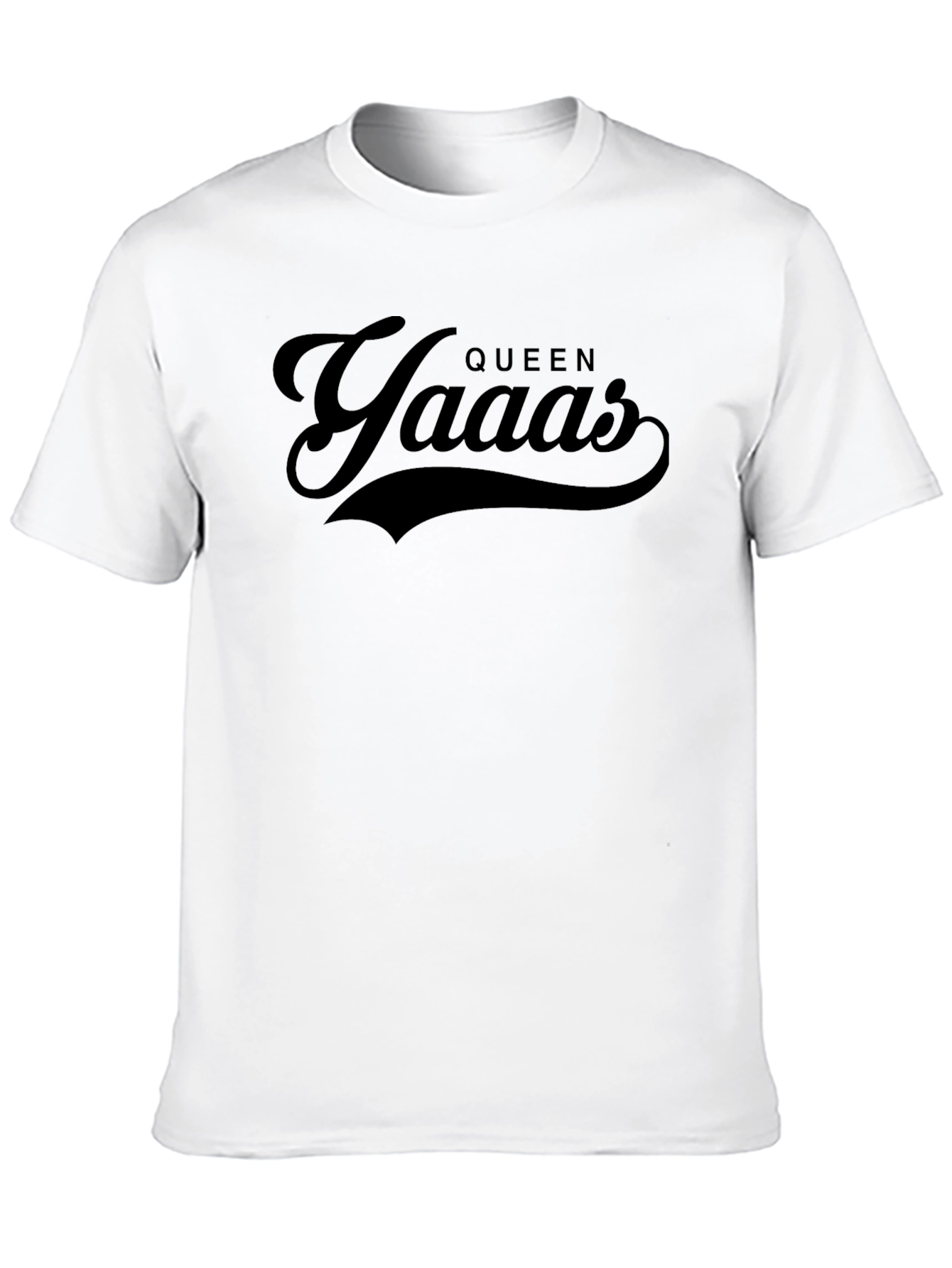 Queen Yaaas Graphic T-Shirt - Stylish Black Tee
