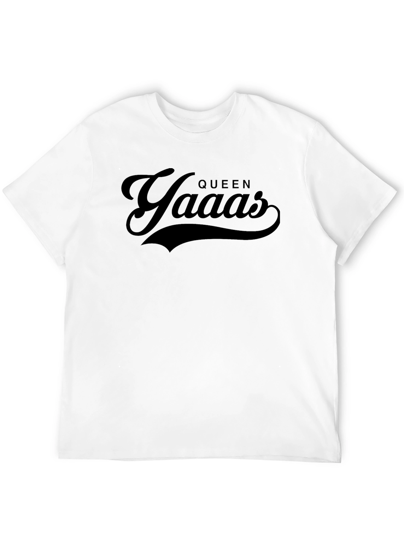 Queen Yaaas Graphic T-Shirt - Stylish Black Tee