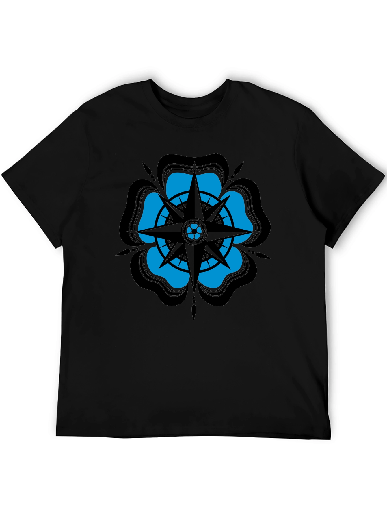 Nautical Rose Compass Graphic T-Shirt