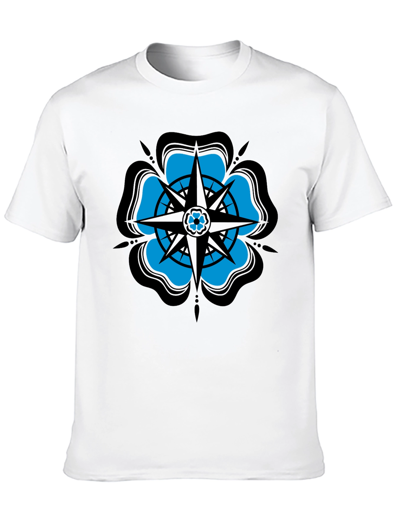 Nautical Rose Compass Graphic T-Shirt