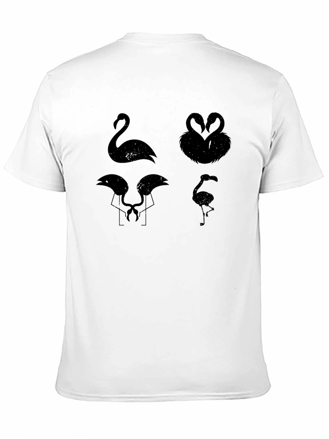 Flamingo Silhouette Black Graphic Tee