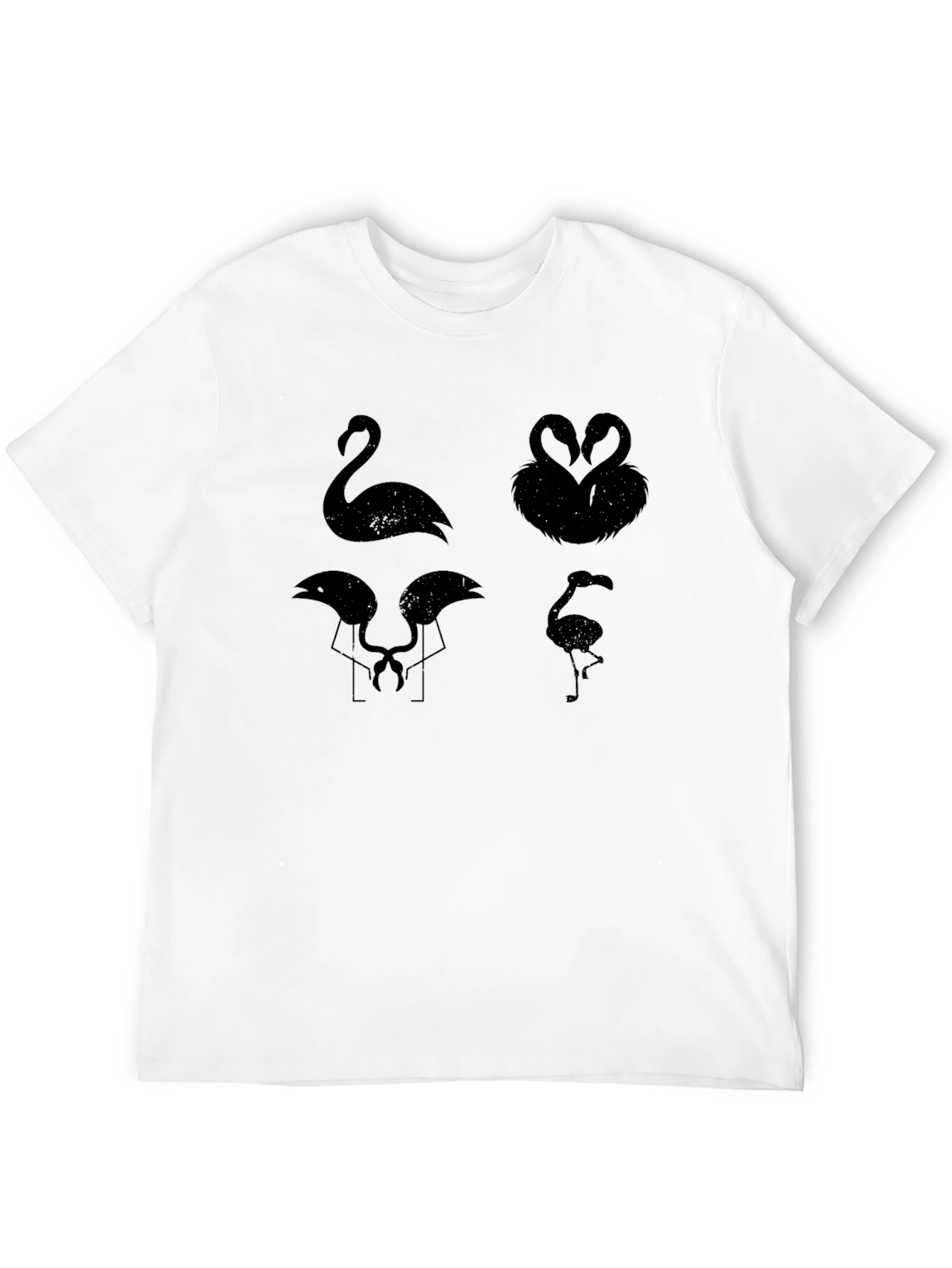 Flamingo Silhouette Black Graphic Tee