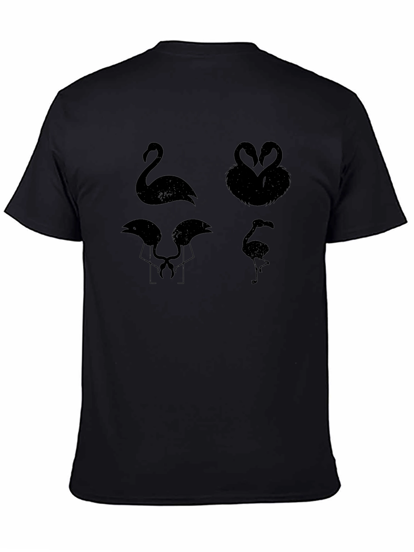 Flamingo Silhouette Black Graphic Tee