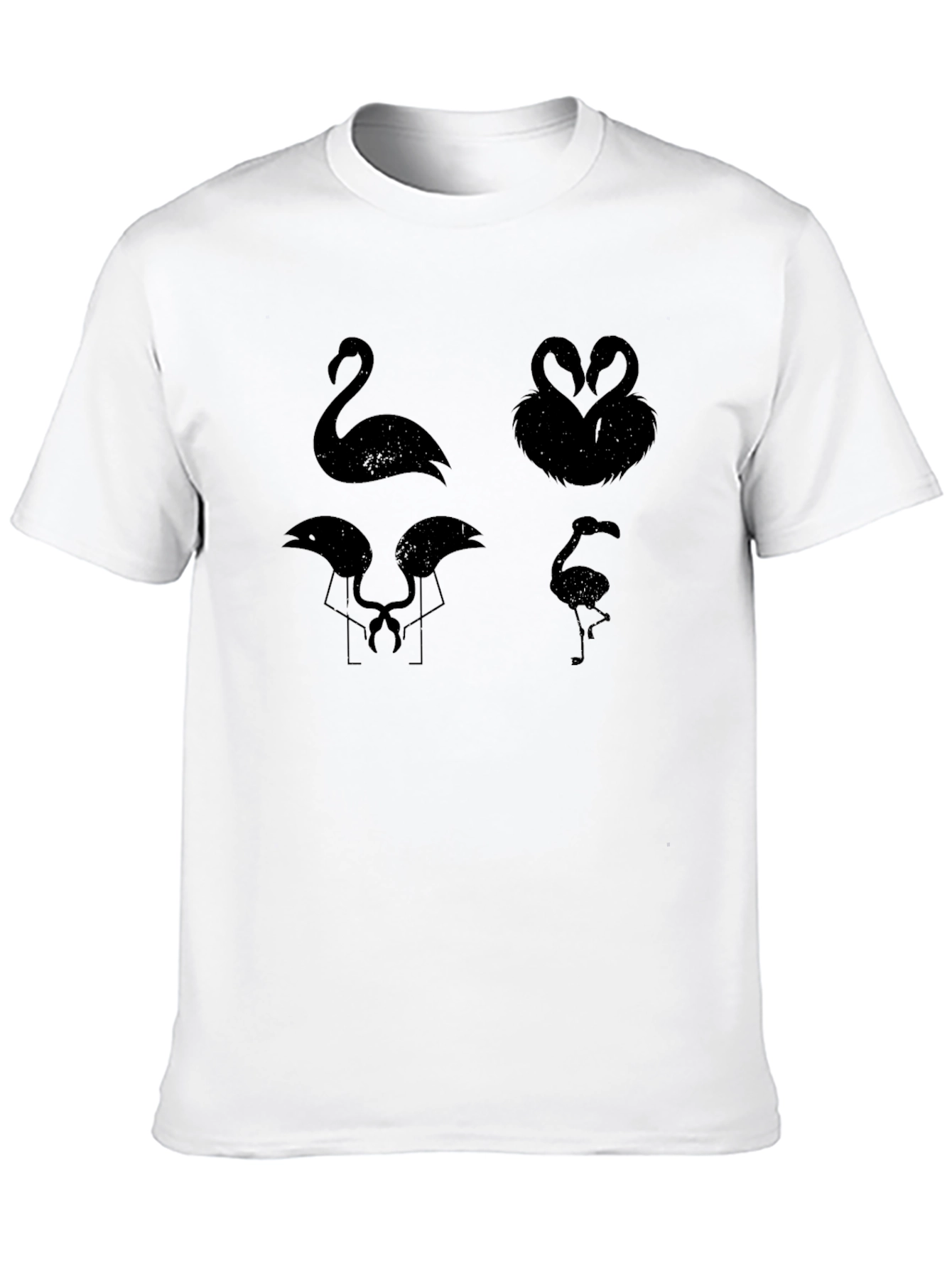 Flamingo Silhouette Black Graphic Tee