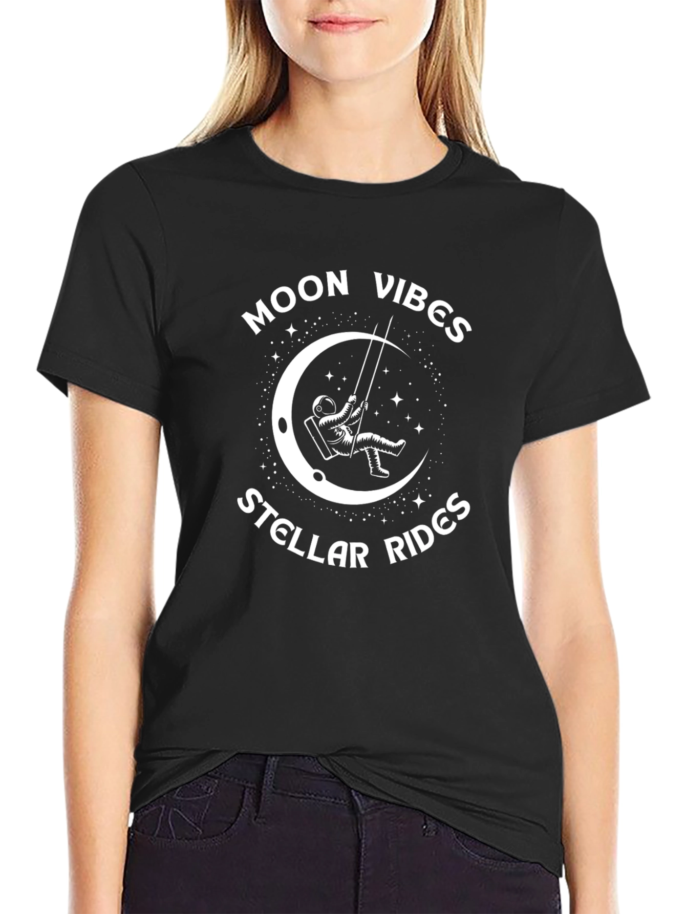 Moon Vibes Stellar Rides Graphic T-Shirt
