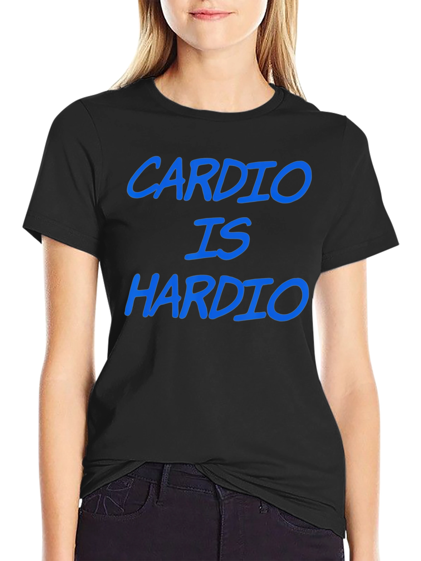 Cardio is Hardio Mens Black T-Shirt