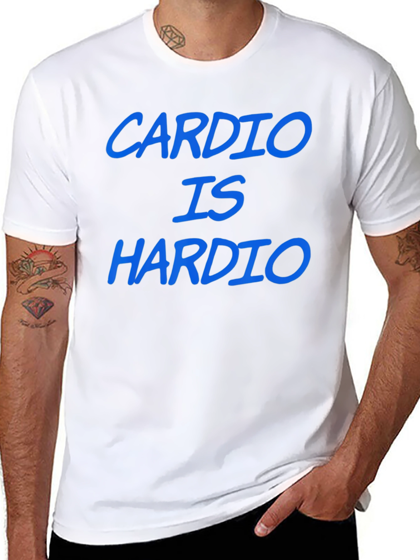 Cardio is Hardio Mens Black T-Shirt