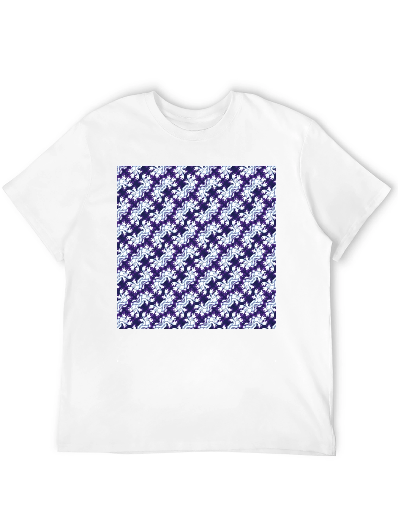 Stylish Patterned Mens Black T-Shirt
