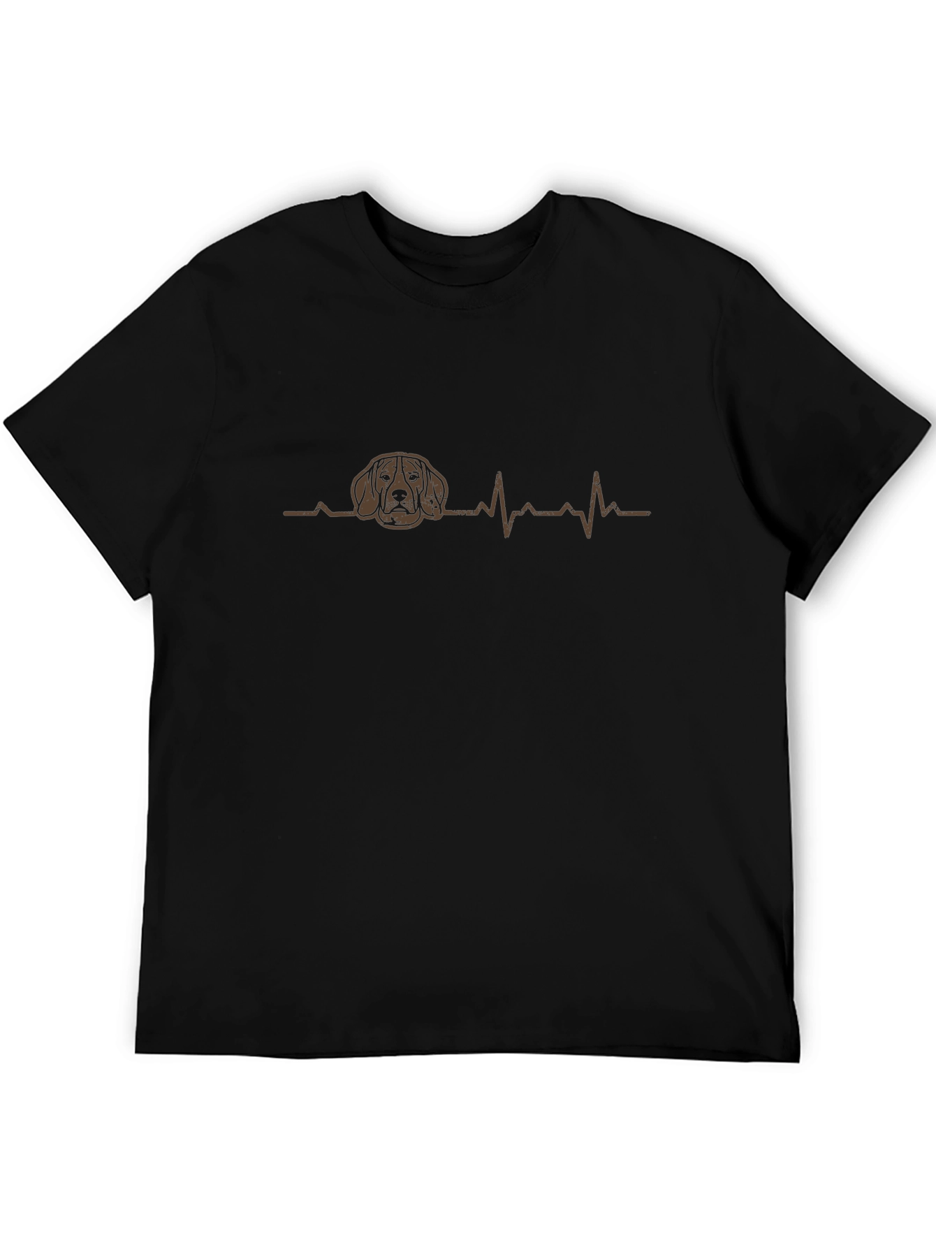 Dog Lover ECG Black T-Shirt
