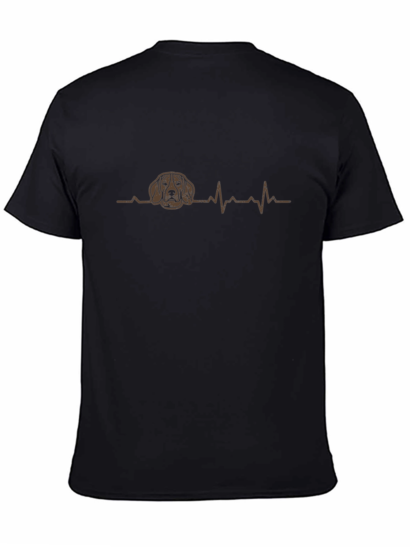 Dog Lover ECG Black T-Shirt