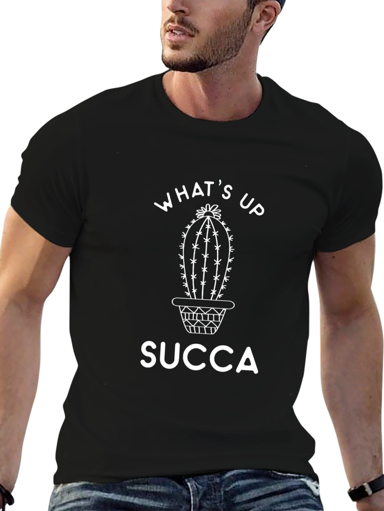 Whats Up Succa Black Graphic Tee