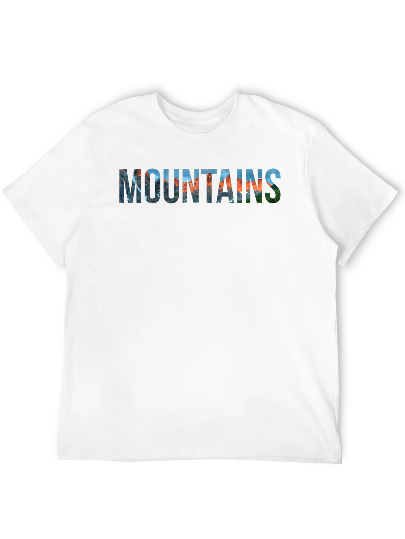 Mountains Graphic Print Black Tee