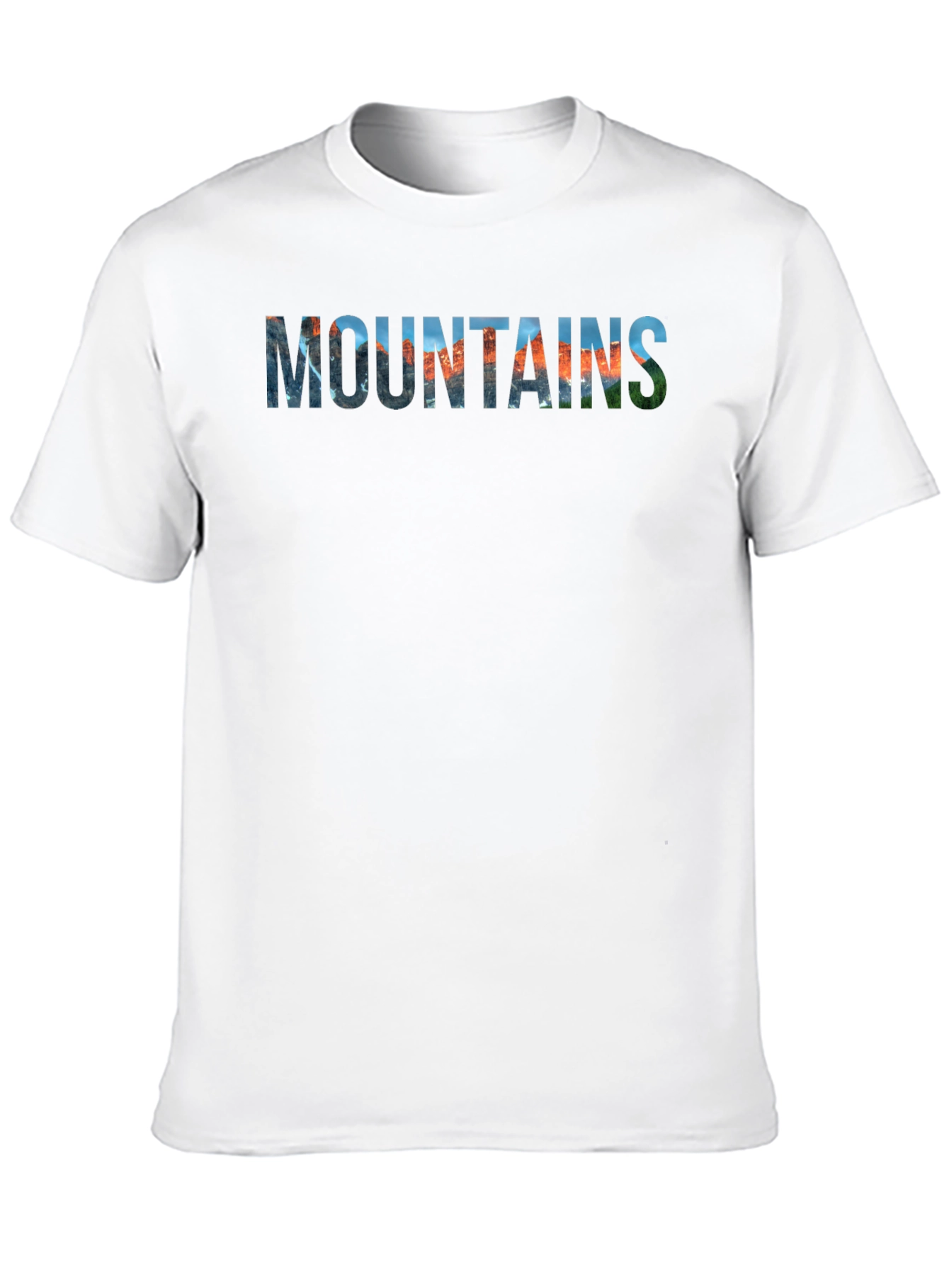 Mountains Graphic Print Black Tee