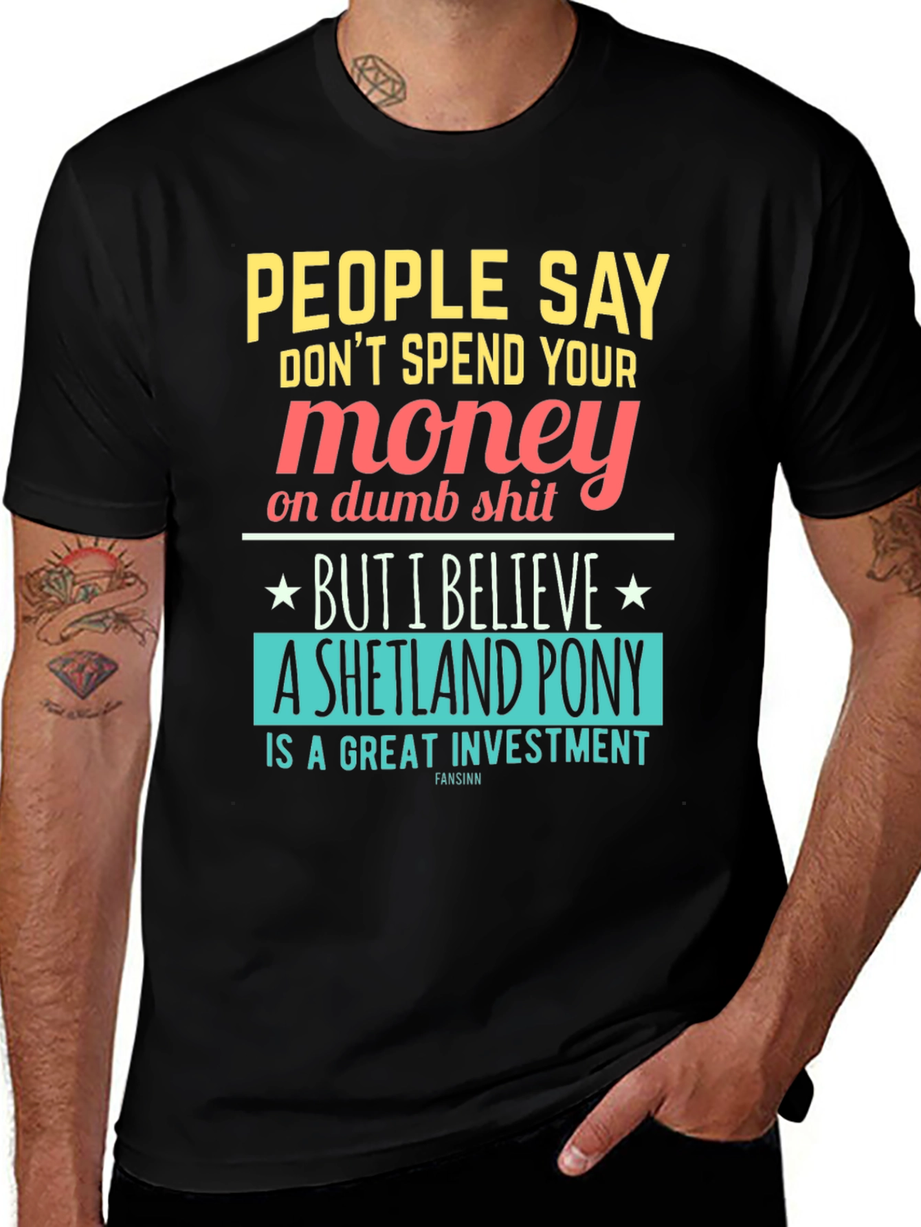 Funny Shetland Pony Investment T-Shirt