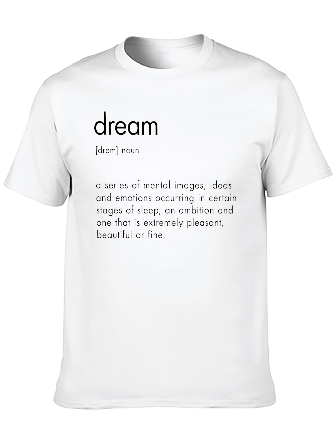 Dream Definition Graphic Tee - Black Cotton T-Shirt