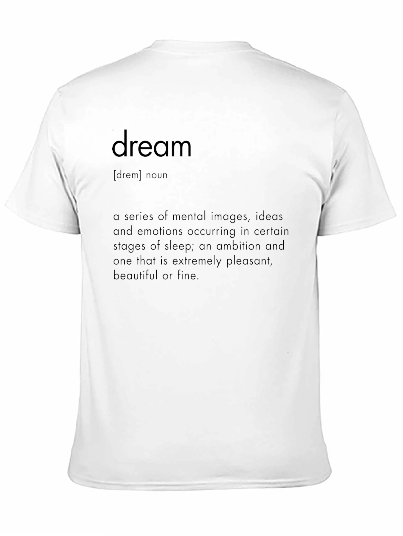 Dream Definition Graphic Tee - Black Cotton T-Shirt