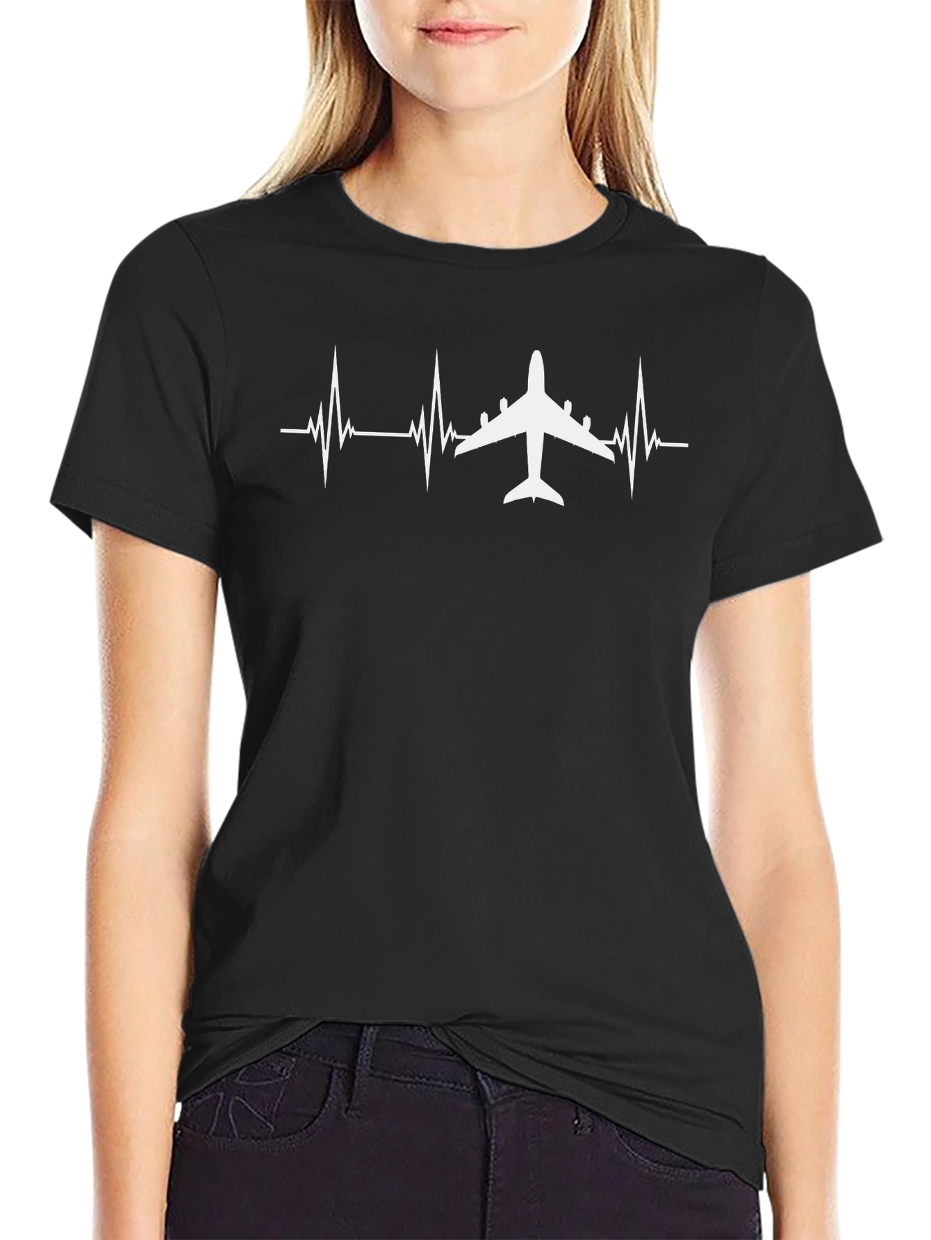Aviation Heartbeat Graphic T-Shirt