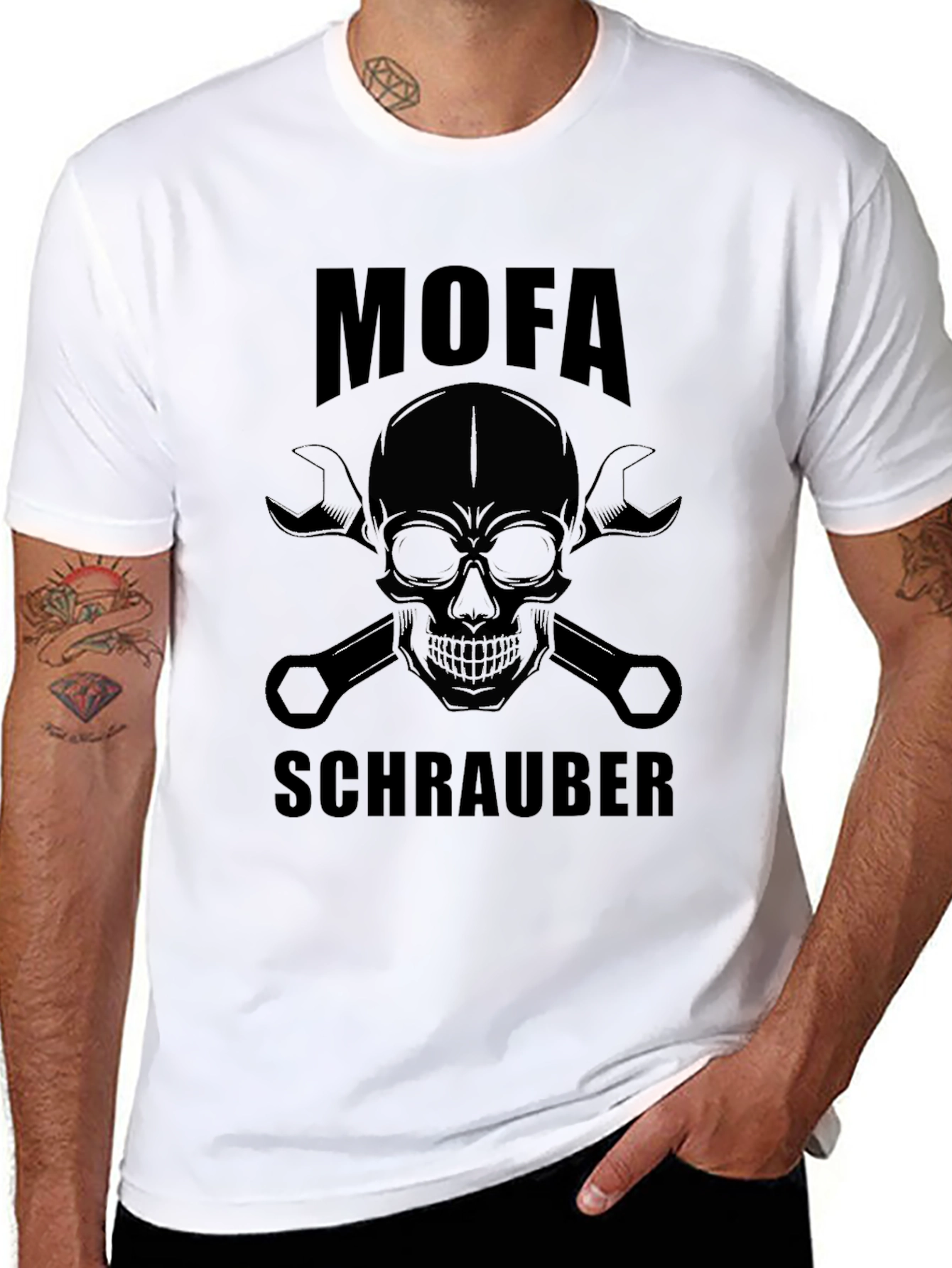 MOFA Schrauber Skull & Wrenches Black T-Shirt