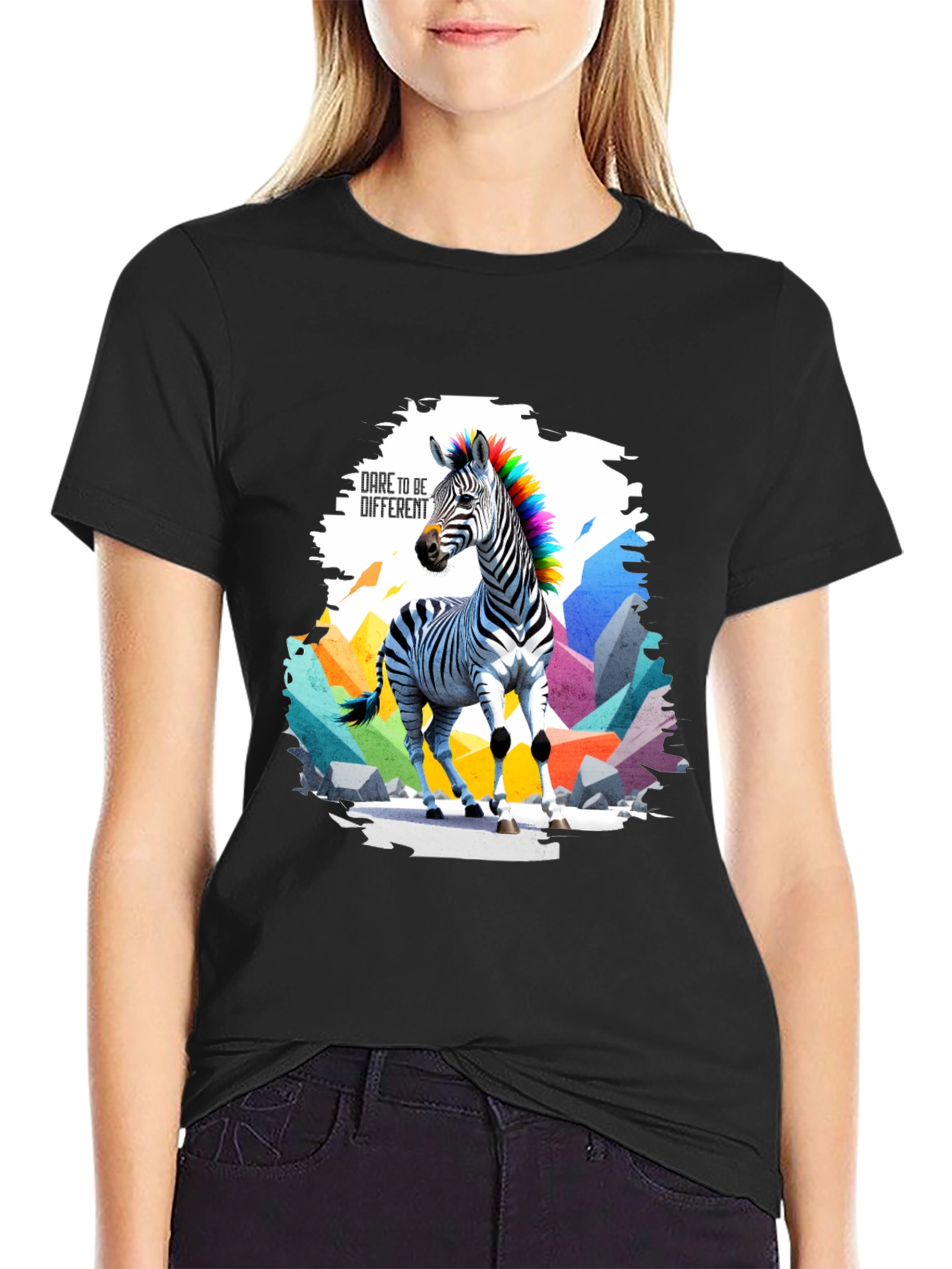 Dare to be Different Zebra Graphic Tee
