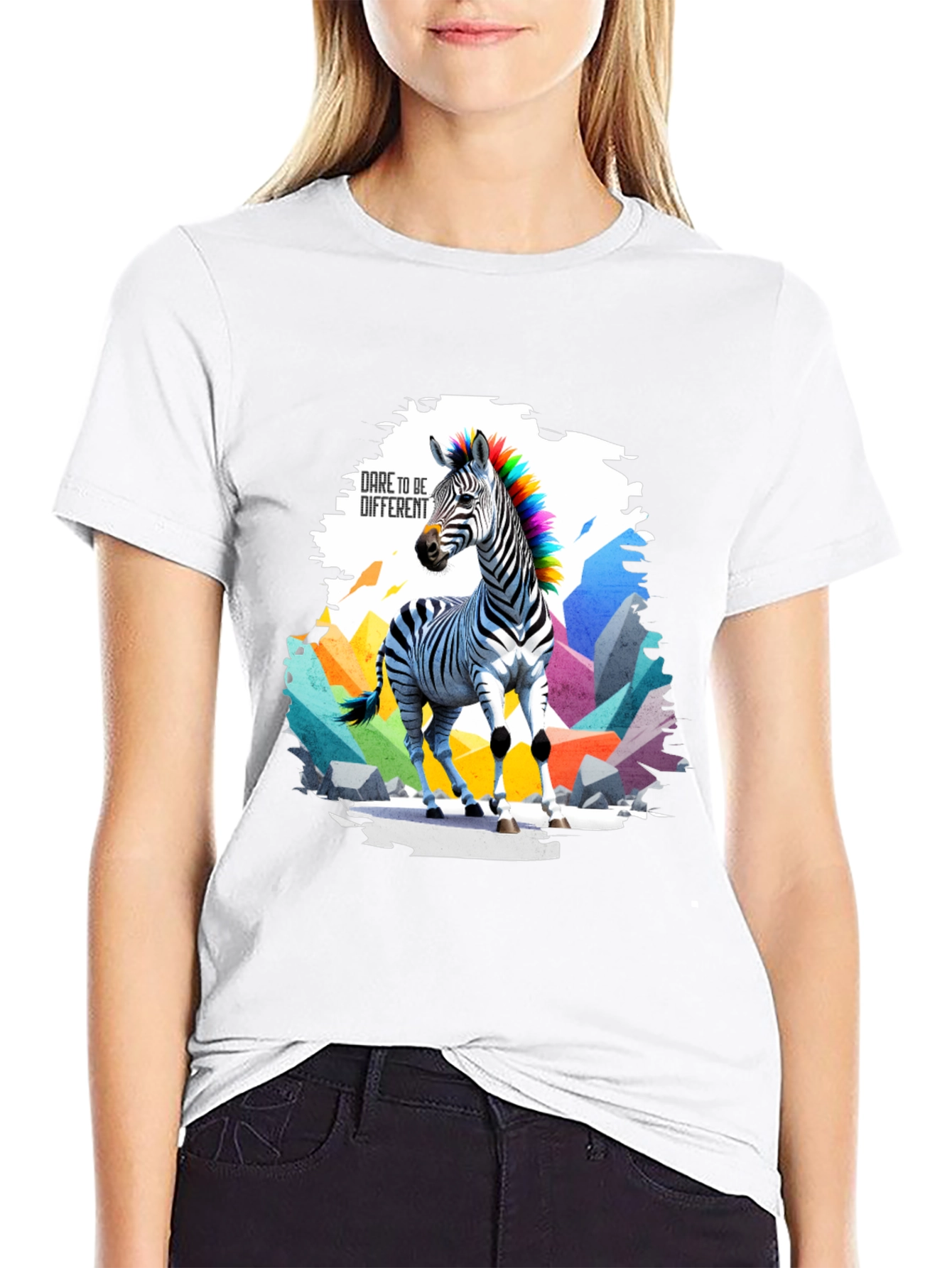Dare to be Different Zebra Graphic Tee