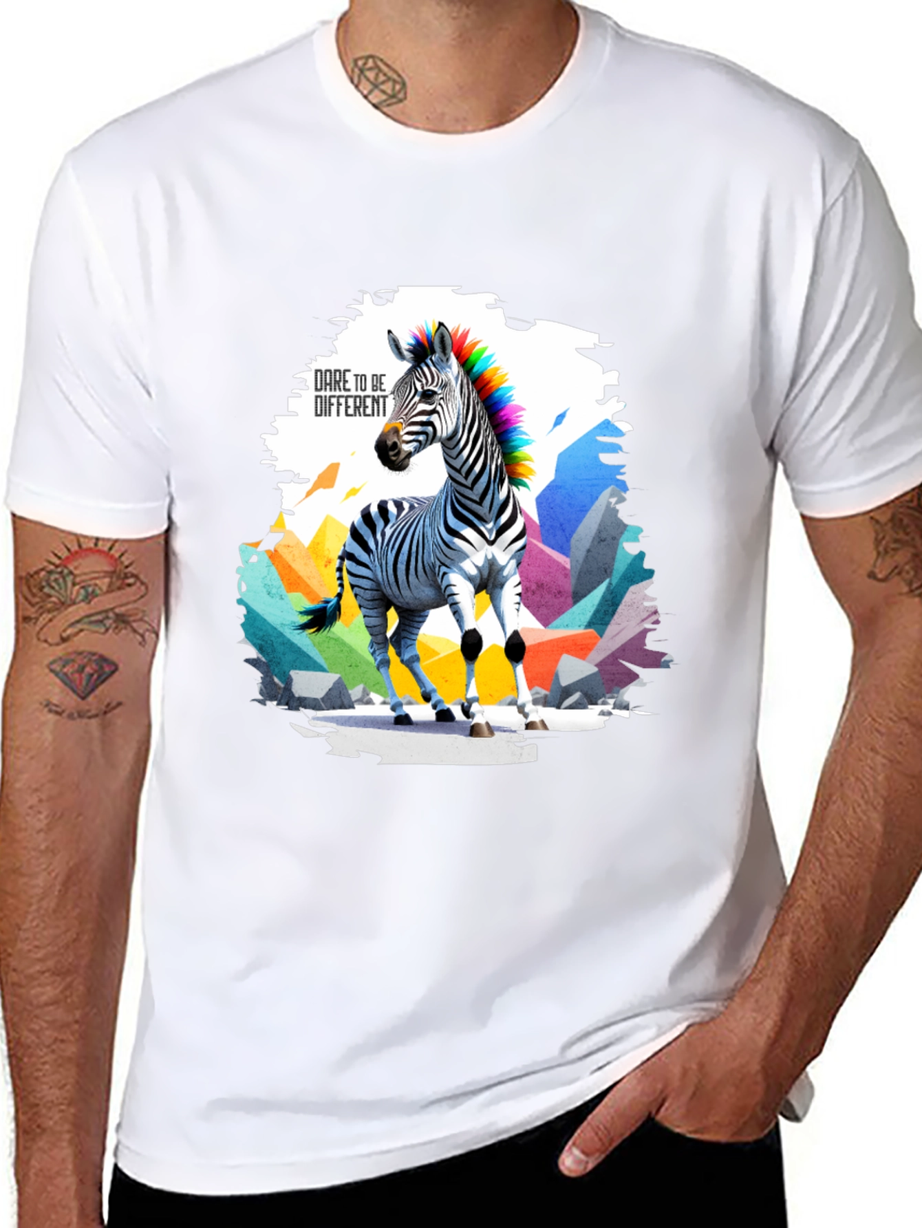 Dare to be Different Zebra Graphic Tee