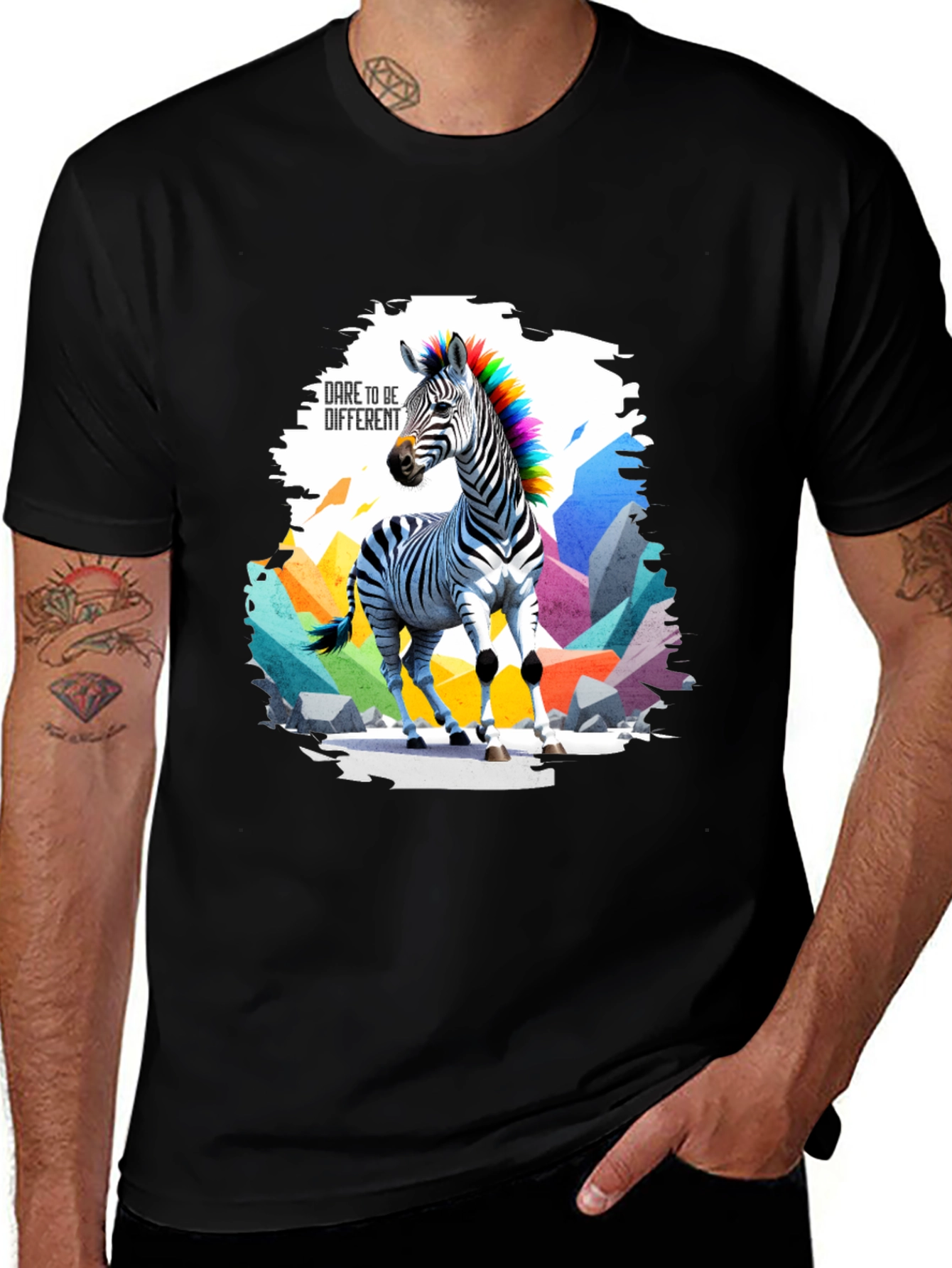 Dare to be Different Zebra Graphic Tee
