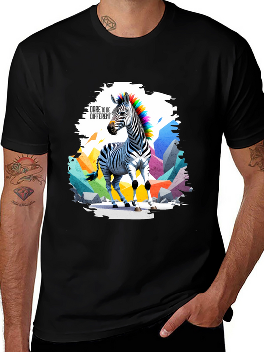 Dare to be Different Zebra Graphic Tee
