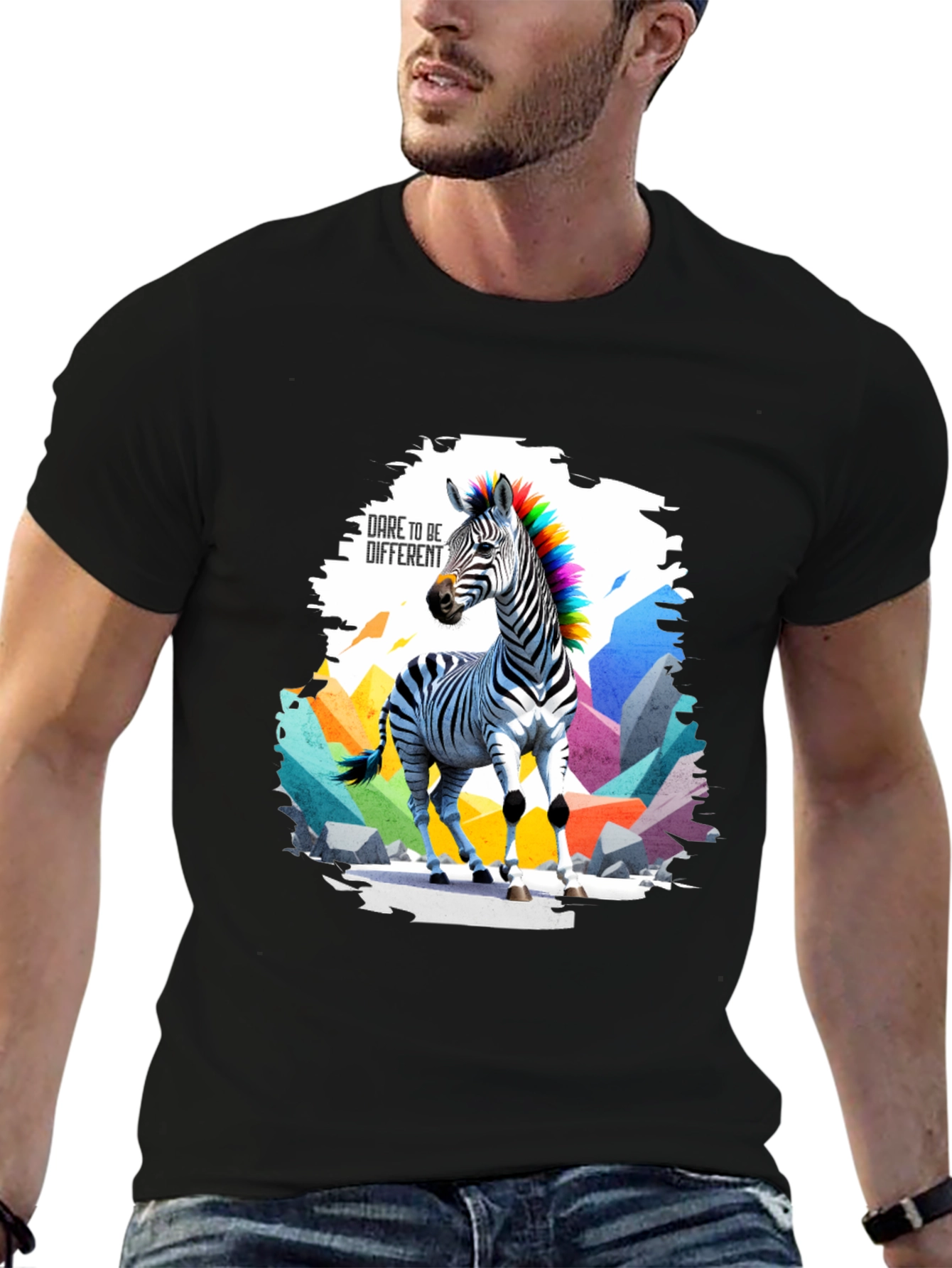 Dare to be Different Zebra Graphic Tee