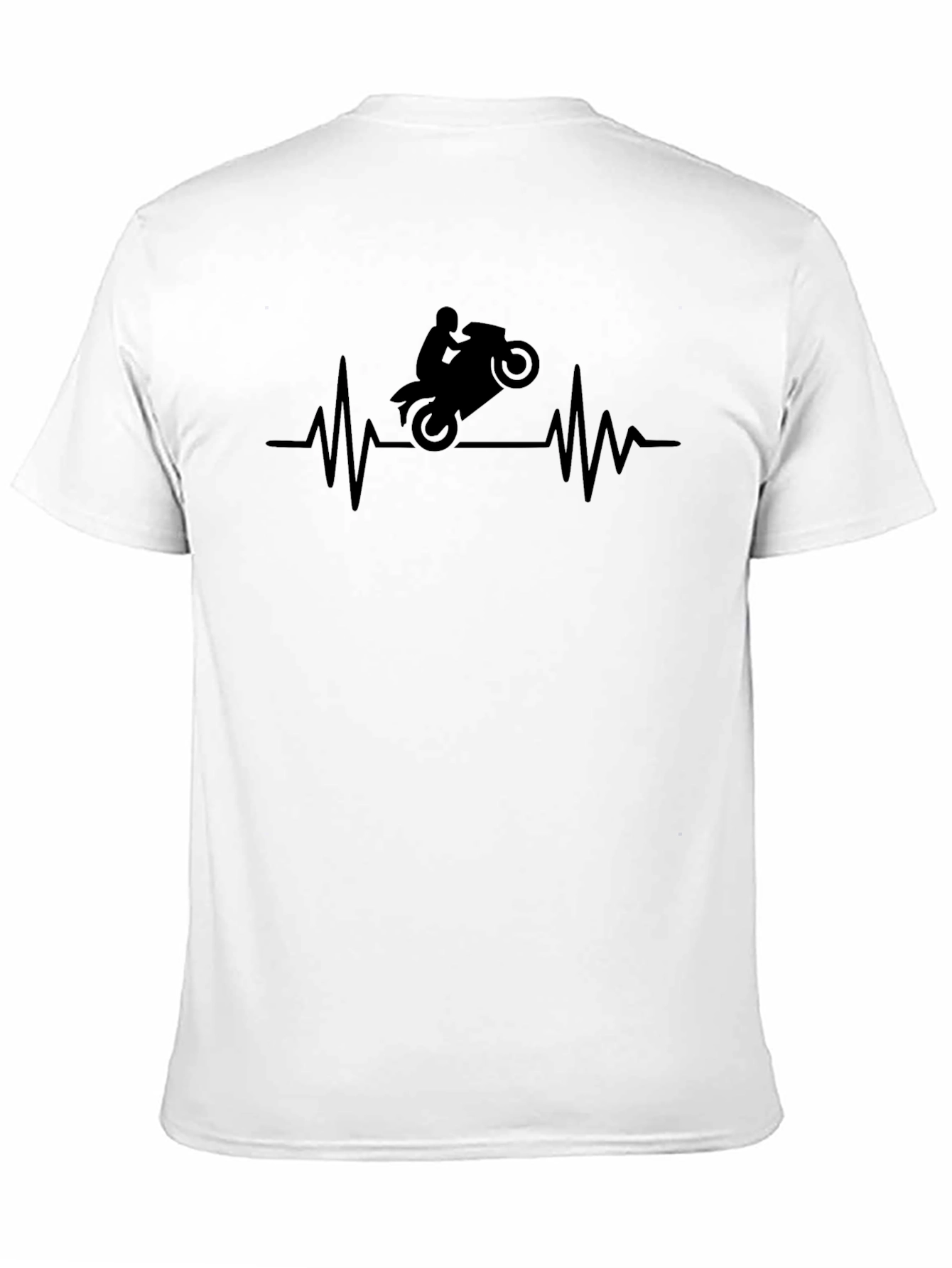 Motorcycle Heartbeat Graphic Tee - Ride On!