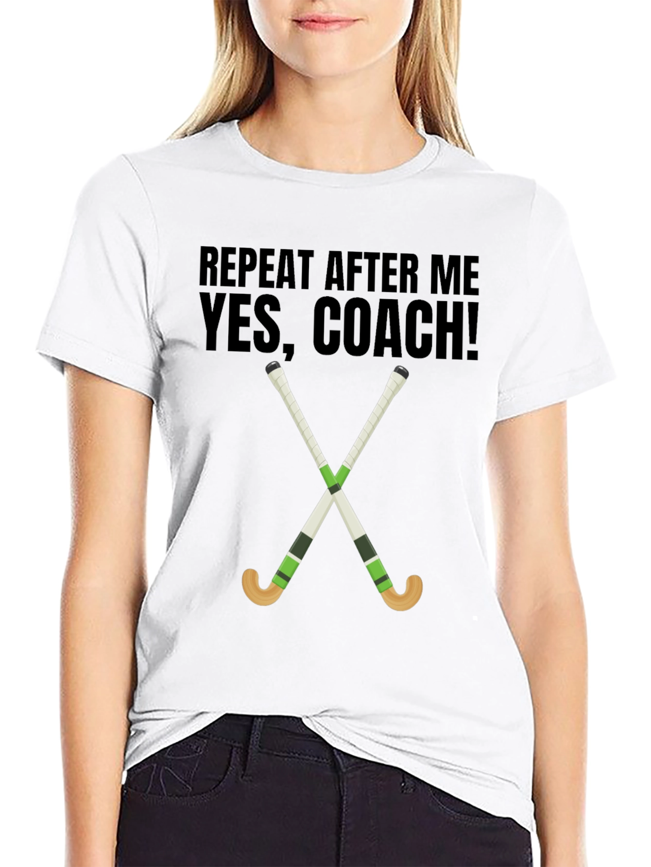 Yes Coach! Hockey T-Shirt - Sporty Graphic Tee