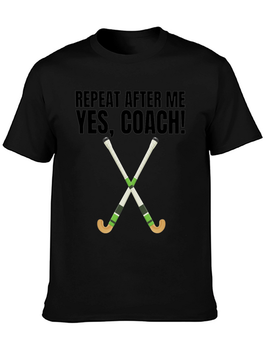 Yes Coach! Hockey T-Shirt - Sporty Graphic Tee