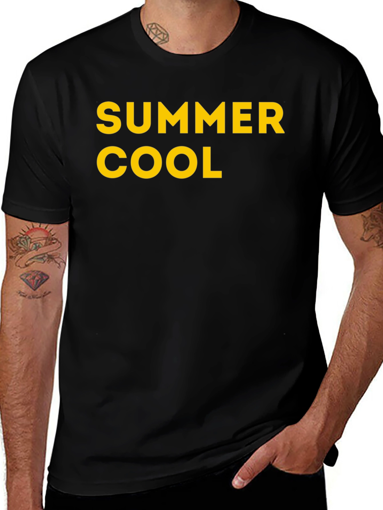 Summer Cool Black Graphic Tee