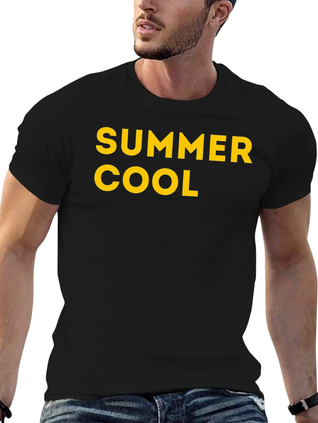 Summer Cool Black Graphic Tee