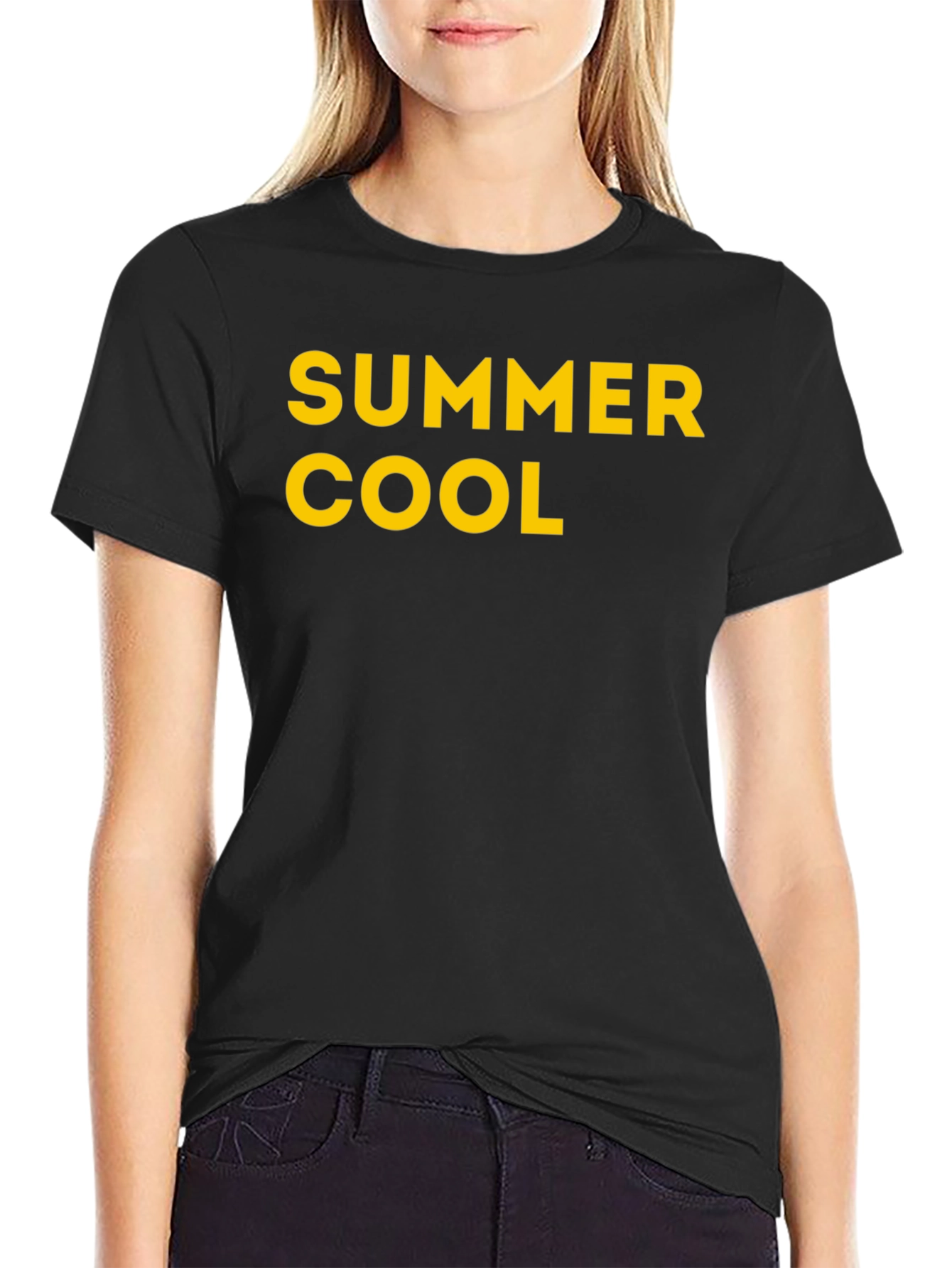 Summer Cool Black Graphic Tee