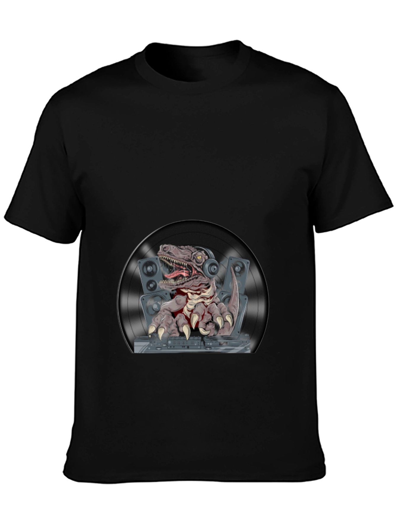 DJ Raptor Graphic T-Shirt - Black Cotton Tee