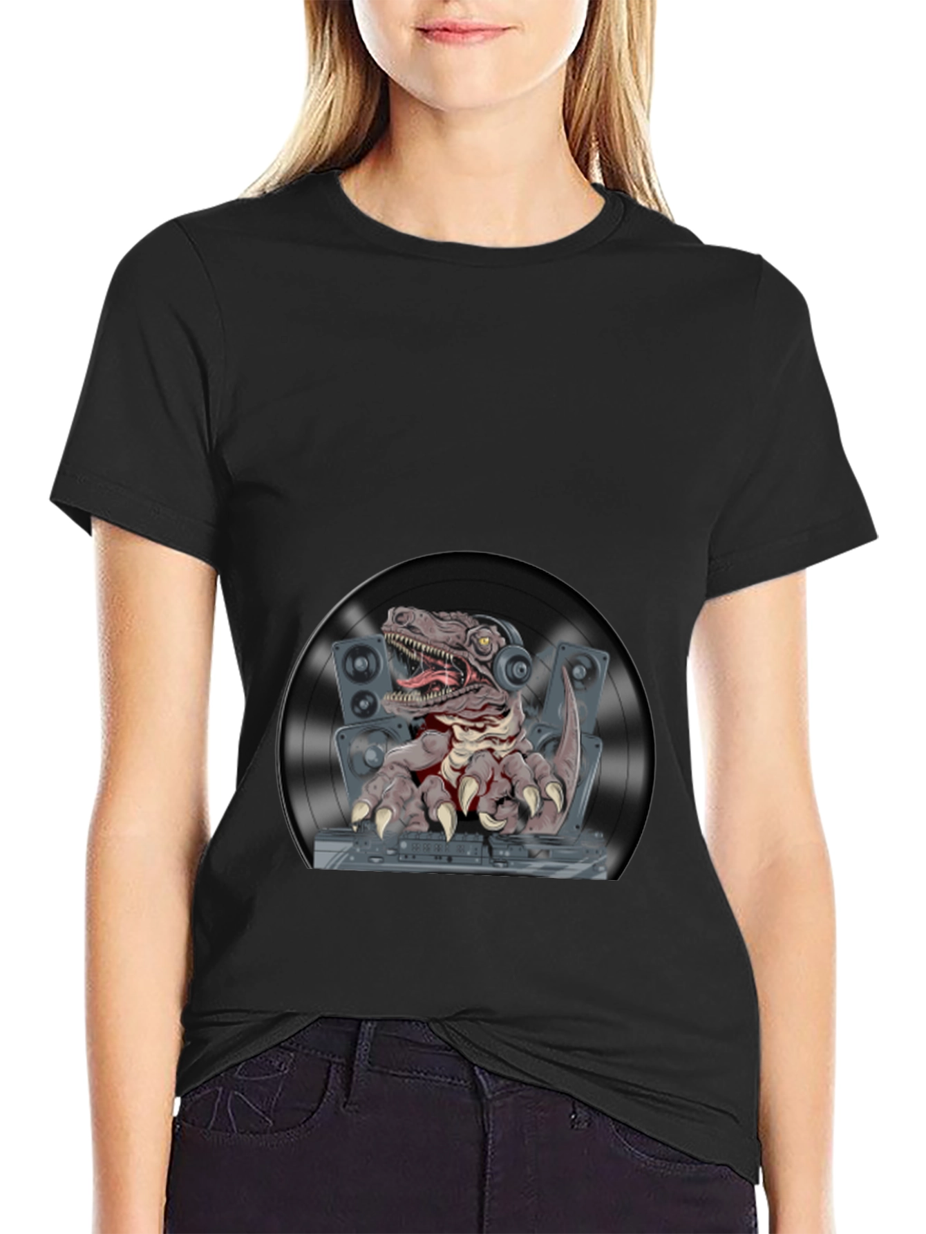 DJ Raptor Graphic T-Shirt - Black Cotton Tee