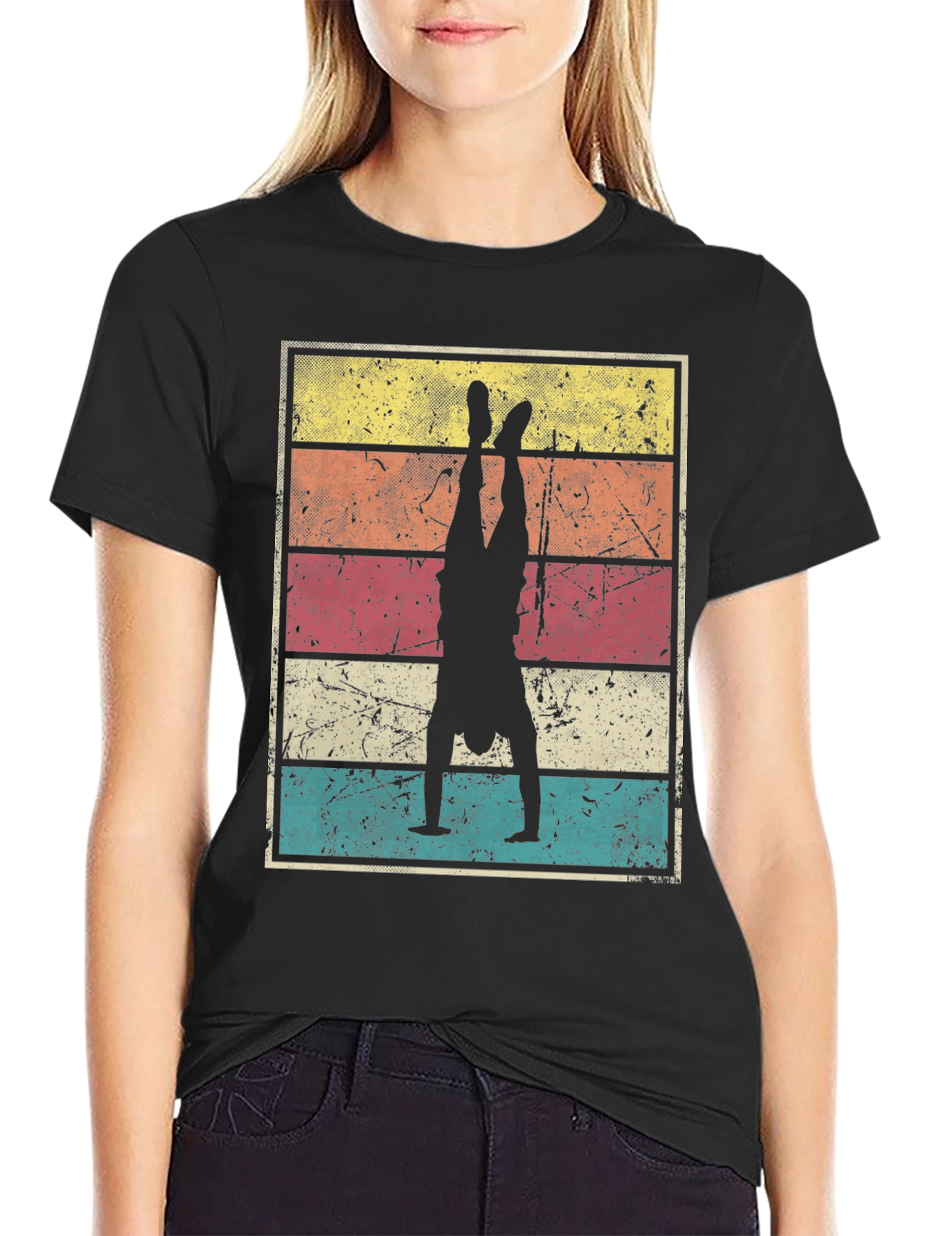 Retro Handstand Graphic T-Shirt