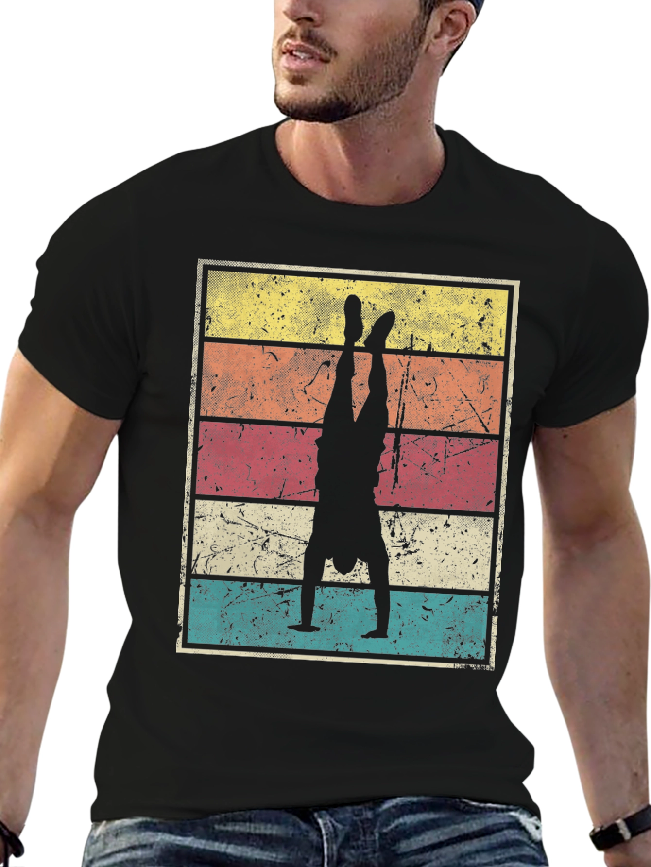 Retro Handstand Graphic T-Shirt
