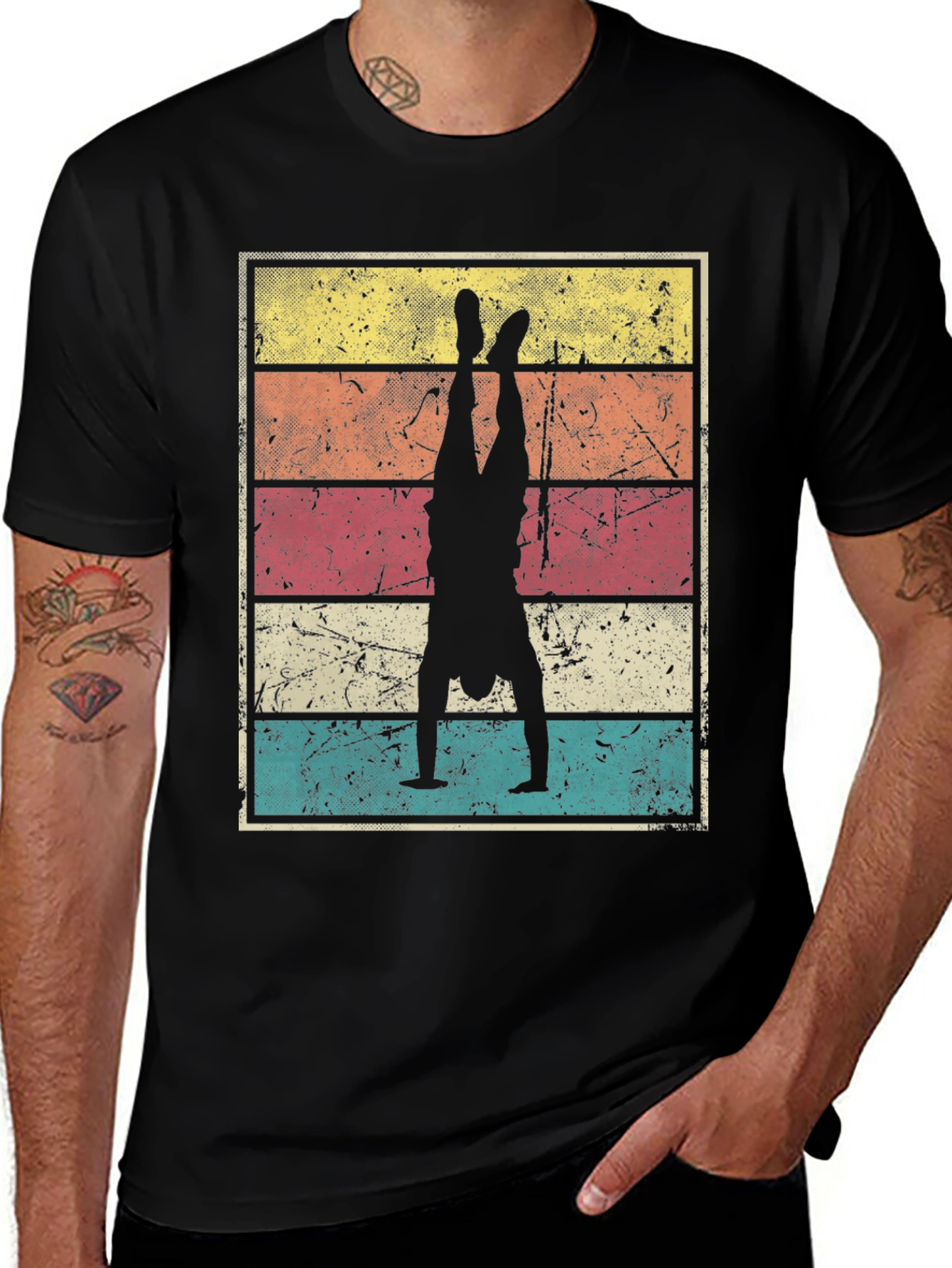 Retro Handstand Graphic T-Shirt