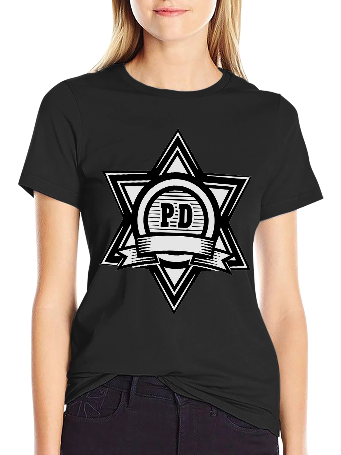 PD Star Logo Black T-Shirt