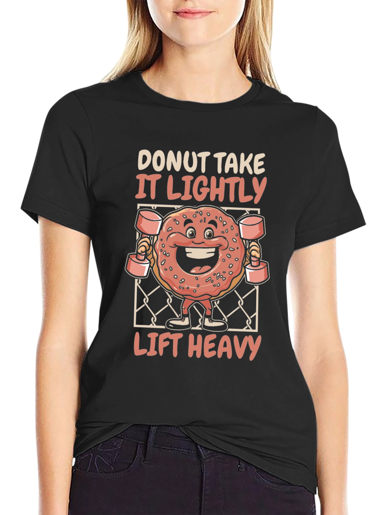 Donut Take It Lightly Lift Heavy T-Shirt