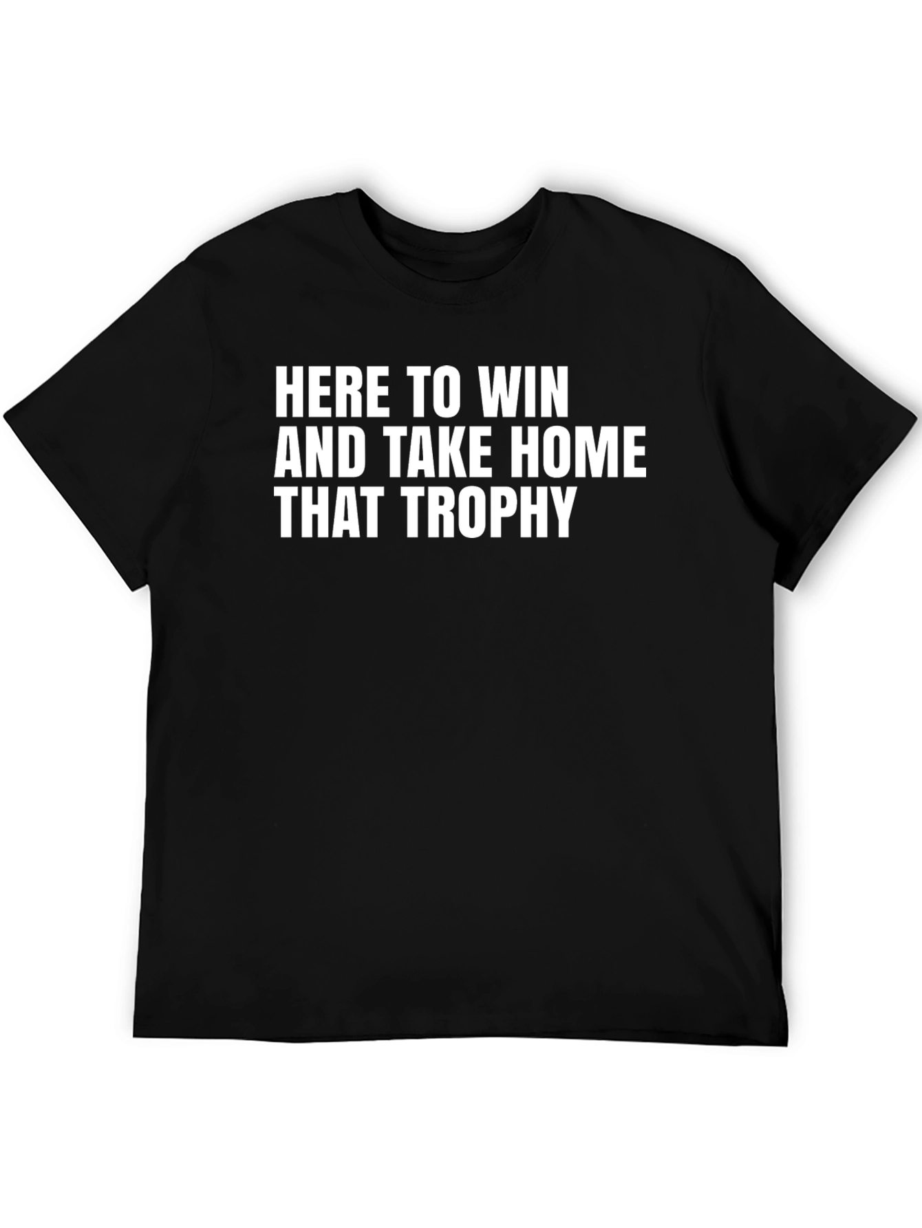 Here to Win Black Graphic Tee